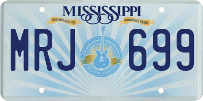 MS license plate MRJ699