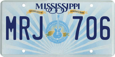 MS license plate MRJ706