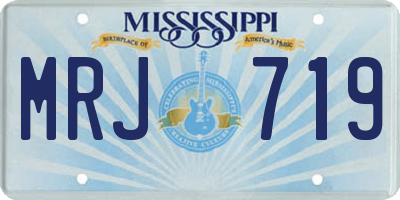 MS license plate MRJ719