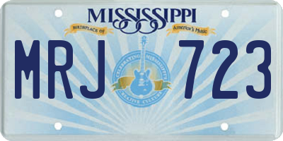 MS license plate MRJ723