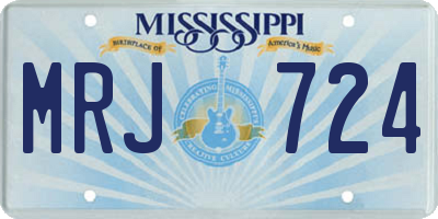 MS license plate MRJ724
