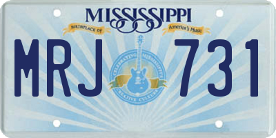 MS license plate MRJ731