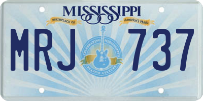 MS license plate MRJ737
