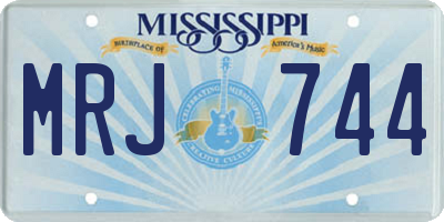MS license plate MRJ744
