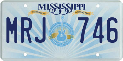 MS license plate MRJ746