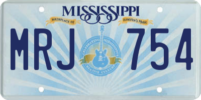 MS license plate MRJ754
