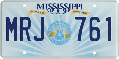 MS license plate MRJ761