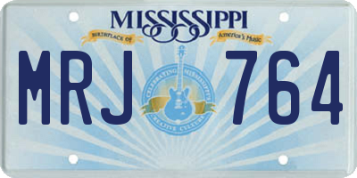 MS license plate MRJ764