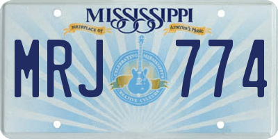 MS license plate MRJ774