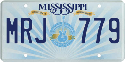 MS license plate MRJ779