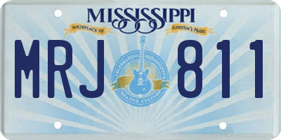 MS license plate MRJ811