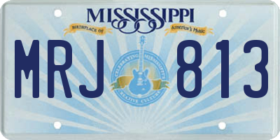 MS license plate MRJ813