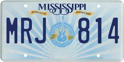 MS license plate MRJ814