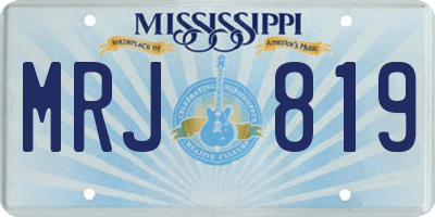 MS license plate MRJ819