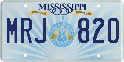 MS license plate MRJ820