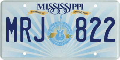 MS license plate MRJ822