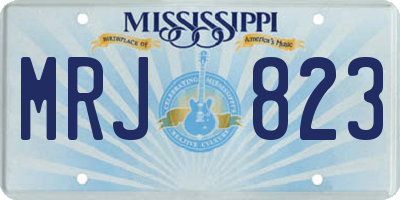 MS license plate MRJ823