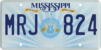 MS license plate MRJ824