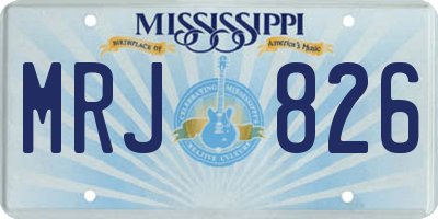 MS license plate MRJ826