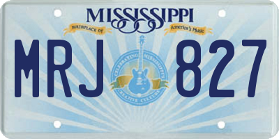 MS license plate MRJ827