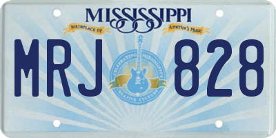 MS license plate MRJ828