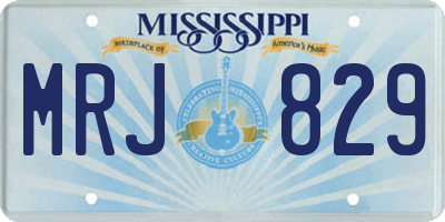 MS license plate MRJ829
