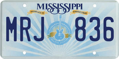 MS license plate MRJ836