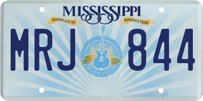 MS license plate MRJ844