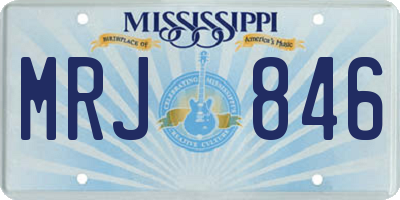 MS license plate MRJ846