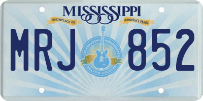 MS license plate MRJ852
