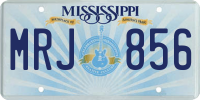 MS license plate MRJ856