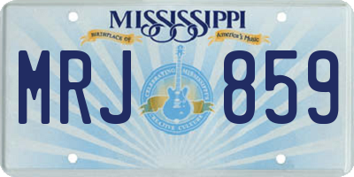 MS license plate MRJ859