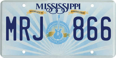 MS license plate MRJ866