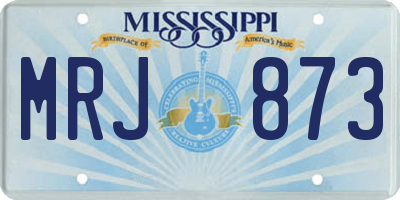 MS license plate MRJ873