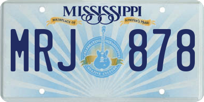 MS license plate MRJ878