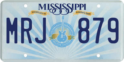 MS license plate MRJ879