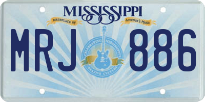 MS license plate MRJ886