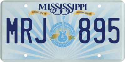 MS license plate MRJ895
