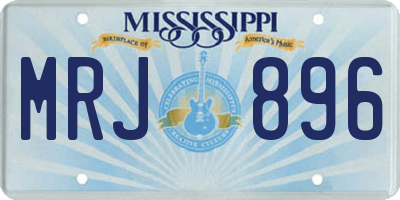 MS license plate MRJ896