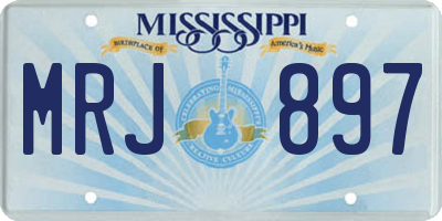 MS license plate MRJ897