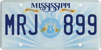 MS license plate MRJ899