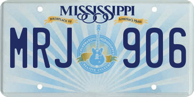 MS license plate MRJ906