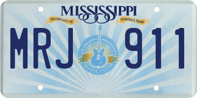MS license plate MRJ911
