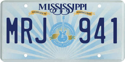 MS license plate MRJ941