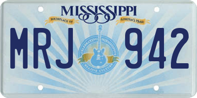 MS license plate MRJ942