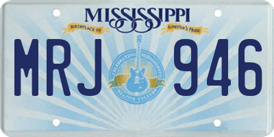 MS license plate MRJ946