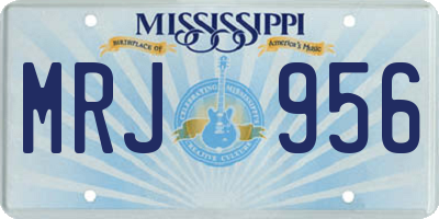 MS license plate MRJ956