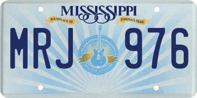 MS license plate MRJ976