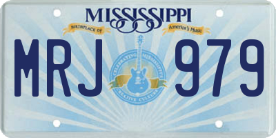 MS license plate MRJ979