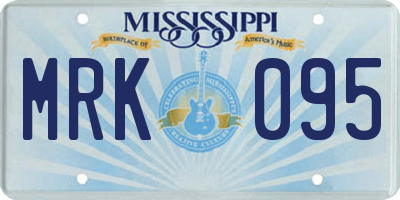 MS license plate MRK095